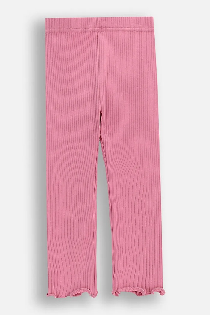 Coccodrillo legginsy niemowlęce z elastanem różowy WC6122104HGN