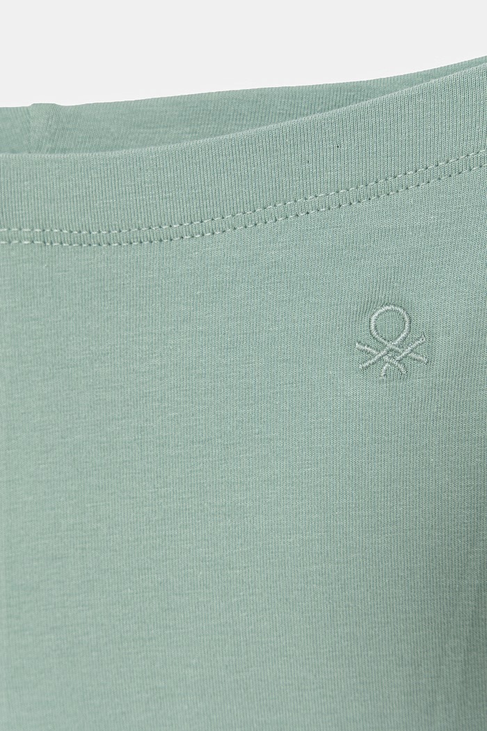 Dievča Detské bavlnené legíny s elastanom United Colors of Benetton 3MT1CF037.G.Stagionale tyrkysová