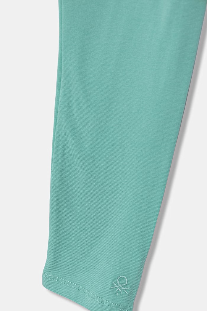 Dievča United Colors of Benetton legíny detské bavlnené s elastanom 3MT1GF01L.P.Stagionale tyrkysová