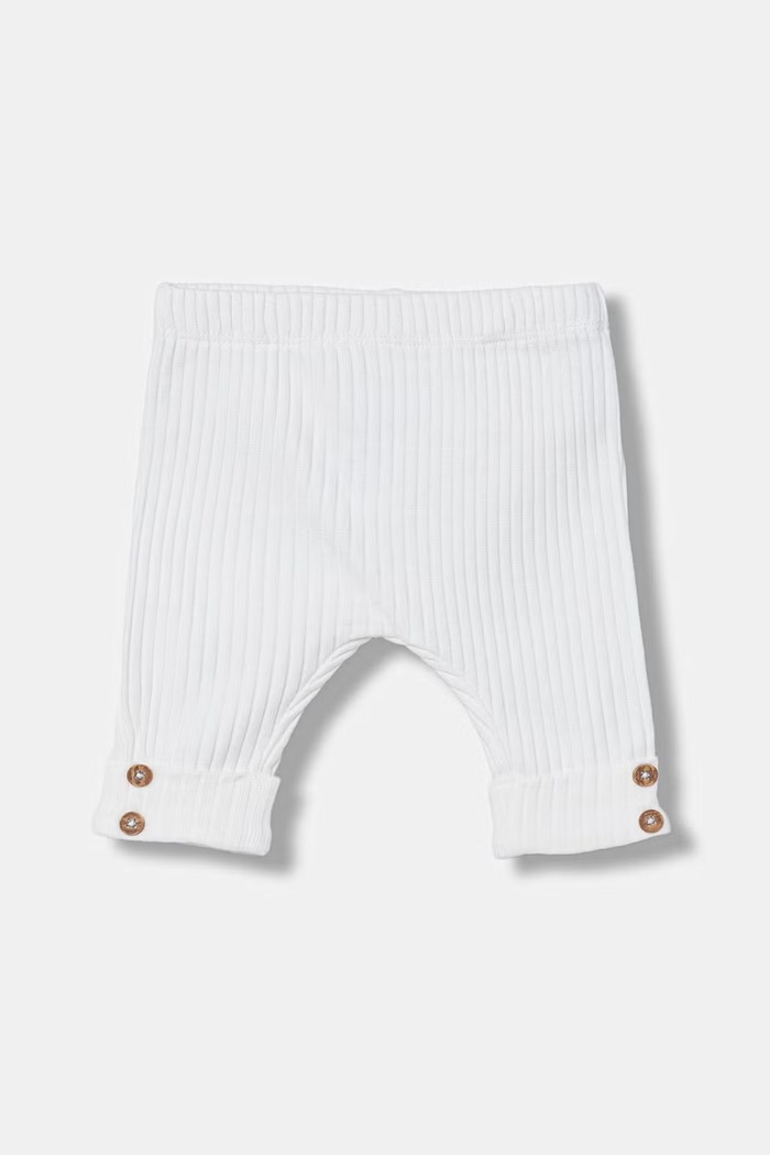United Colors of Benetton dojčenské bavlnené legíny s elastanom biela 3F1EAF02L.W.Stagionale