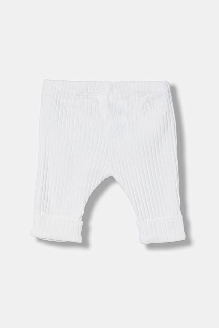 United Colors of Benetton dojčenské bavlnené legíny s elastanom 3F1EAF02L.W.Stagionale biela SS26