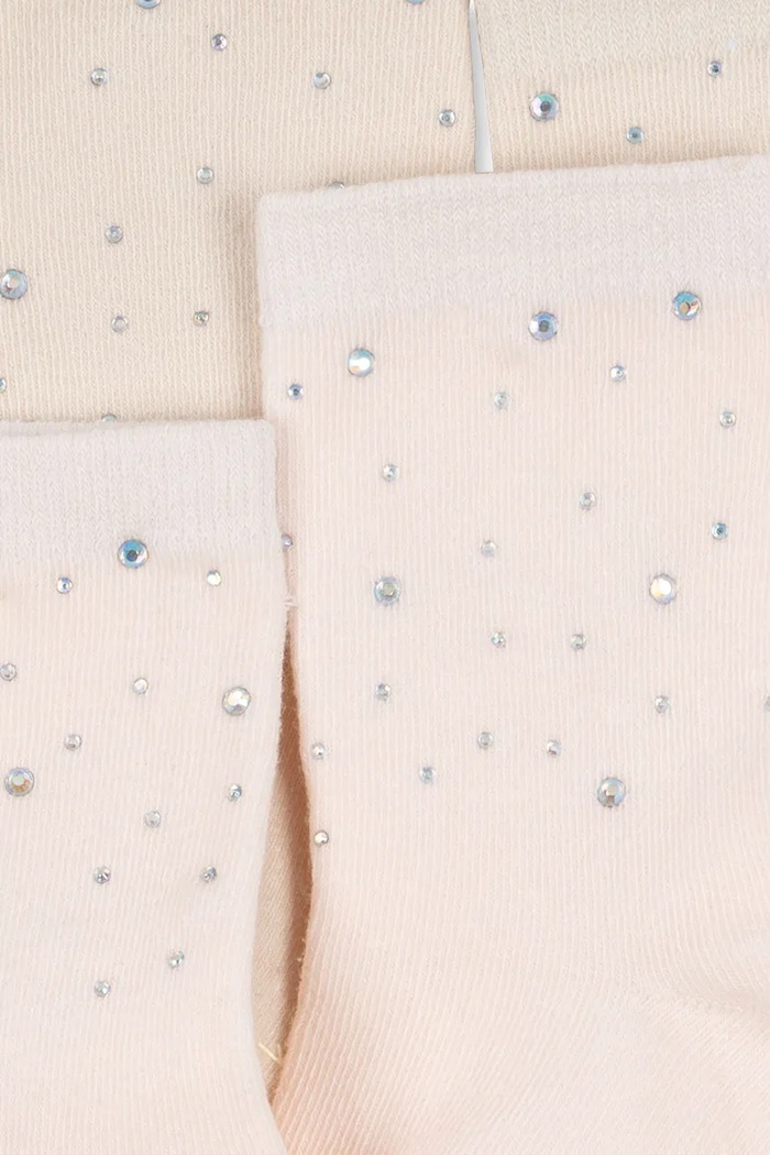 Konges Sløjd ponožky detské 2 PACK SEQUIN SOCKS 2-pak KS105231.PPY2 béžová SS26