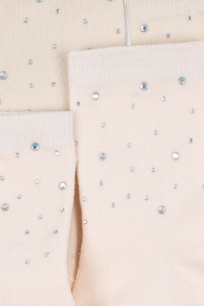 Konges Sløjd ponožky detské 2 PACK SEQUIN SOCKS 2-pak KS105231.PPY2 béžová SS26