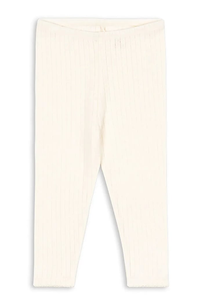 Konges Sløjd legginsy bawełniane dziecięce MINNIE PANTS GOTS bawełna beżowy KS104378.PreSpring
