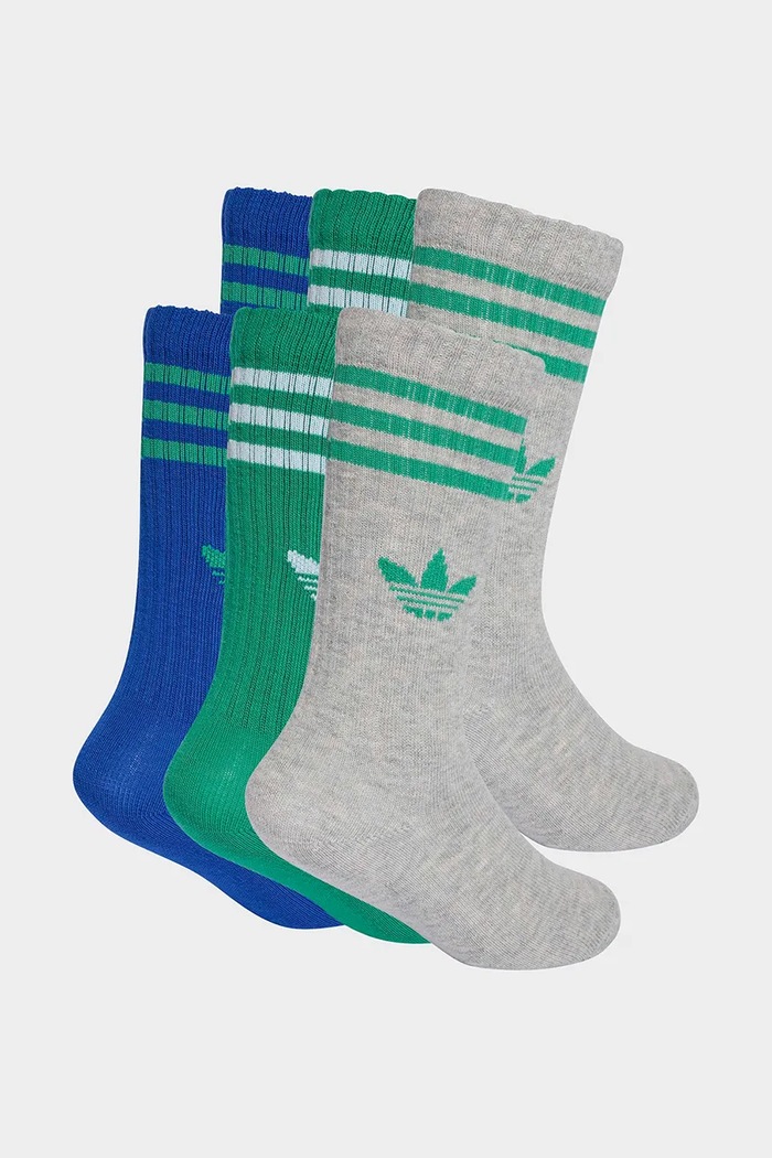 Детские носки с хлопком adidas Originals 6 шт KD8422 серый SS26
