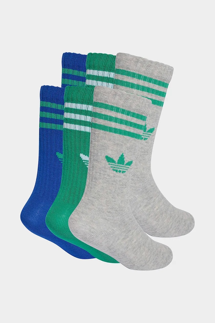 Детские носки с хлопком adidas Originals 6 шт KD8422 серый SS26