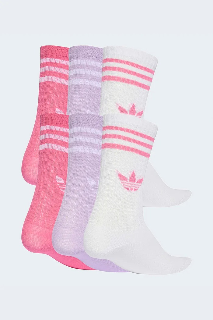 Detské bavlnené ponožky adidas Originals 6-pak KD8425 biela SS26