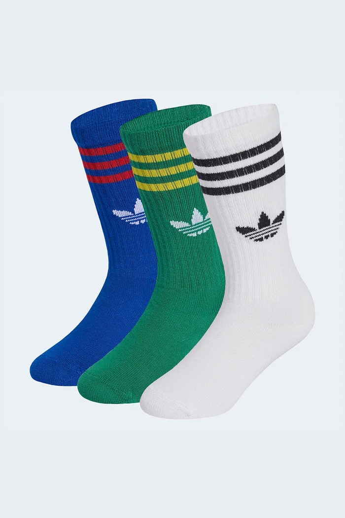 Detské bavlnené ponožky adidas Originals 3-pak modrá KE4616