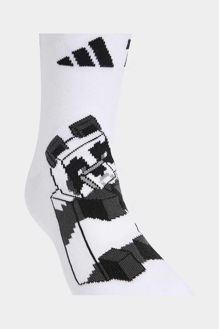 Chlapec Detské bavlnené ponožky adidas Performance MINECRAFT 3-pak KA9904 biela