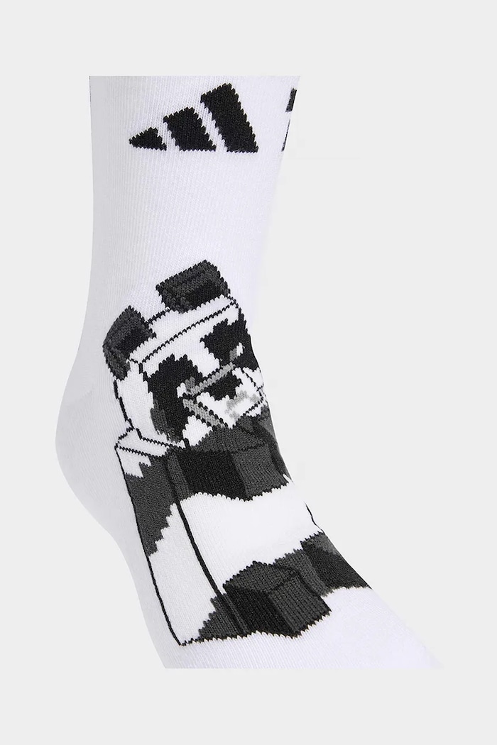 Chlapec Detské bavlnené ponožky adidas Performance MINECRAFT 3-pak KA9904 biela