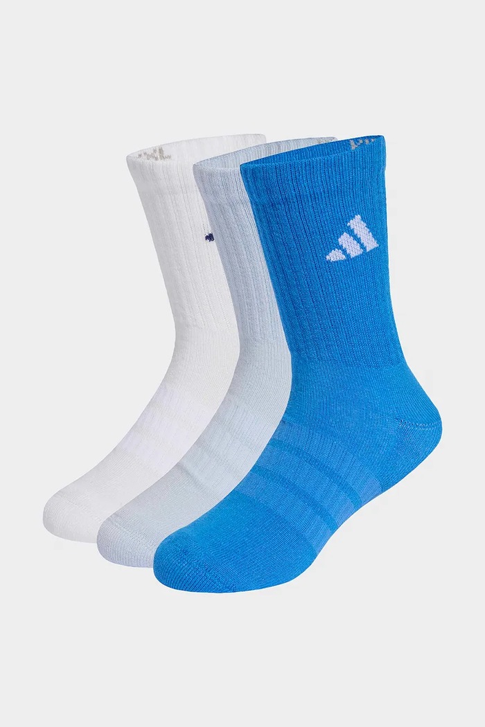 Detské bavlnené ponožky adidas Performance 3-pak modrá KD1726