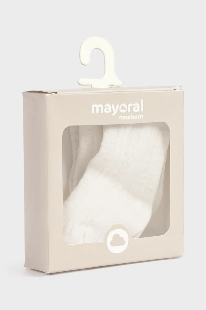 CHLAPEC Dětské ponožky Mayoral Newborn 2-pack 9050.1J.Newborn.PPY2 béžová