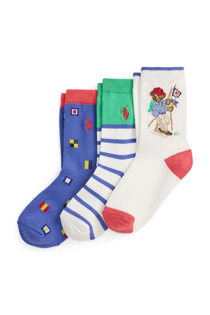 Polo Ralph Lauren detské ponožky 3-pak biela 442P11058001