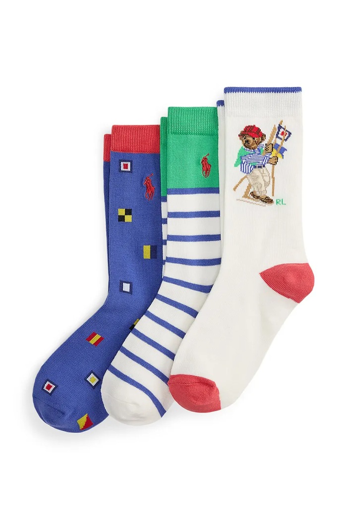 Polo Ralph Lauren detské ponožky 3-pak biela 444P11058001