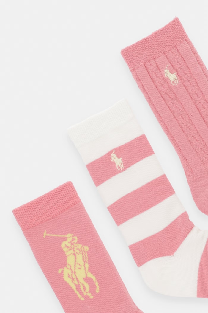 Polo Ralph Lauren ponožky detské 3-pack 448P11078005 ružová SS26