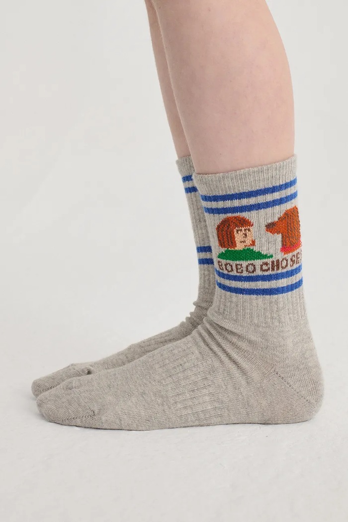 Chlapec Detské ponožky Bobo Choses Friends in a Pickle 126AI009 sivá