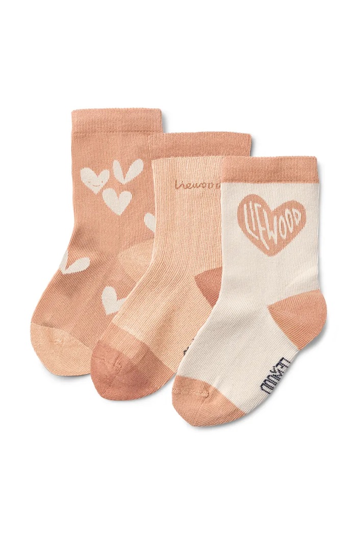 Παιδικές κάλτσες Liewood Silas Socks 3-Pack μπεζ LW15118.PPY2
