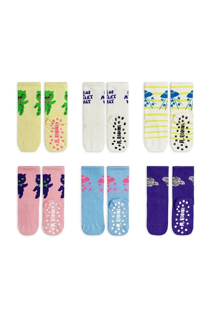 Detské ponožky Mini Rodini Alien 6-pak 26260110 viacfarebná SS26