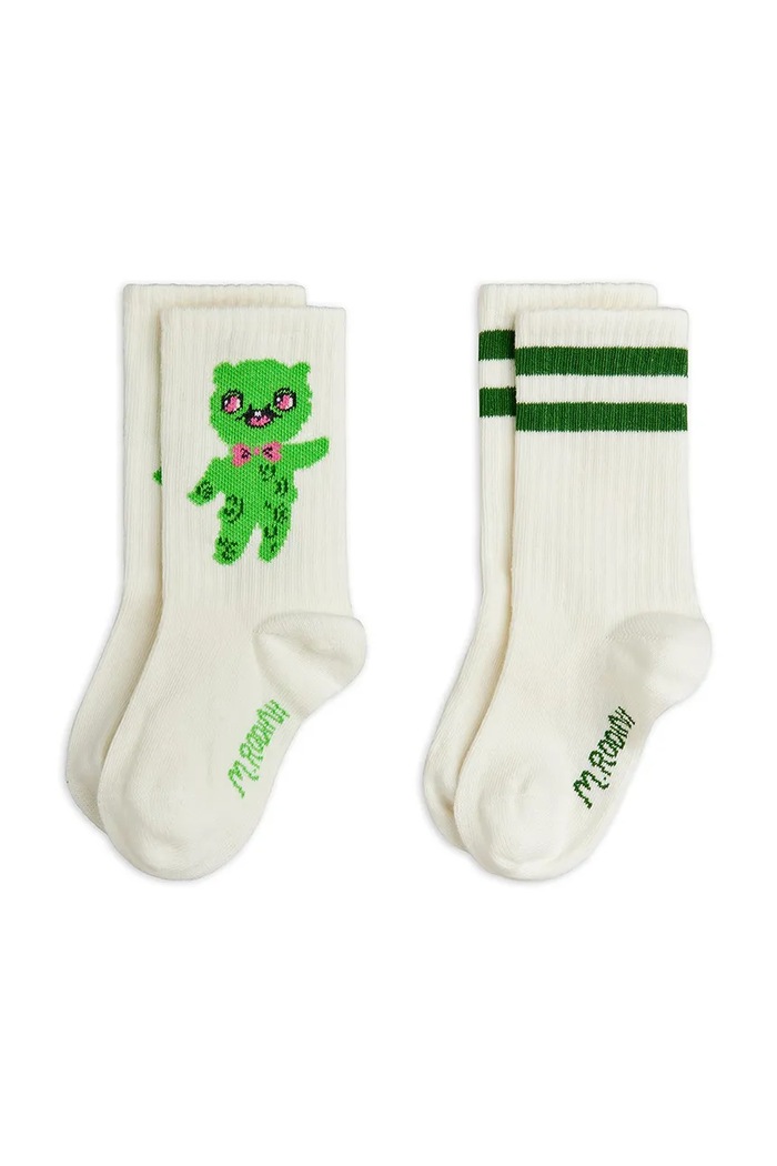 Mini Rodini șosete copii Alien 2-pack 2-pack bej 26260114