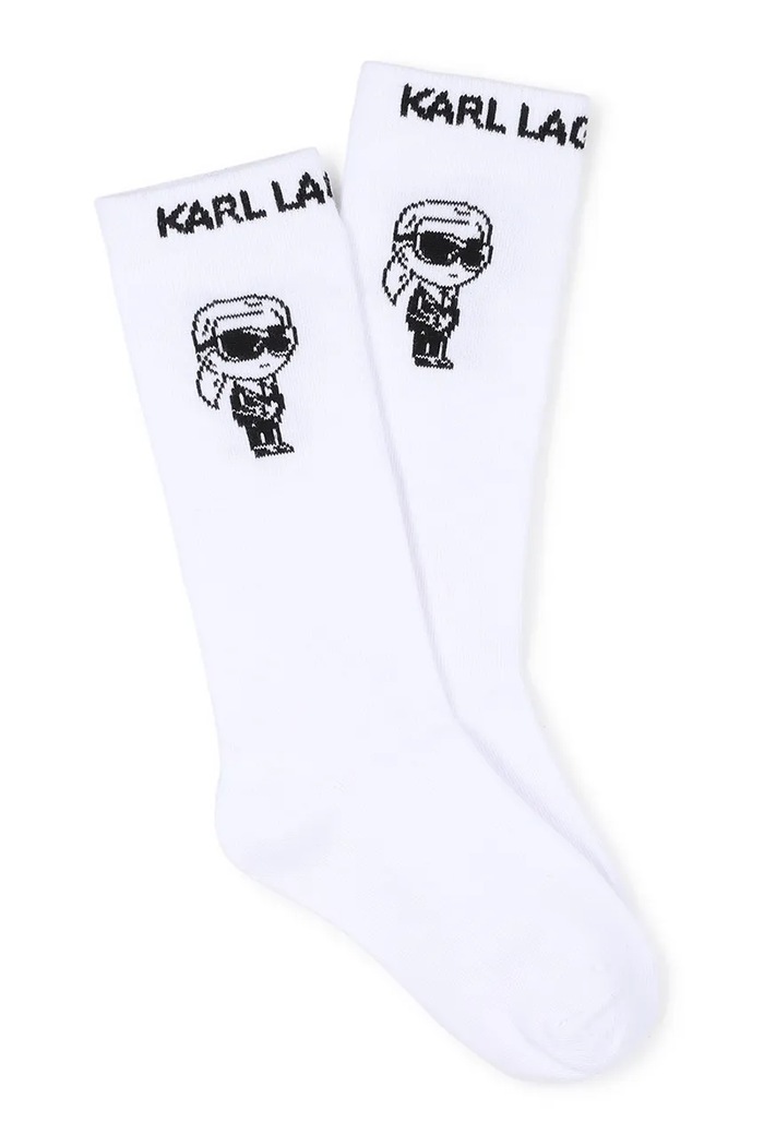 Karl Lagerfeld skarpetki dziecięce z bawełną biały Z31204