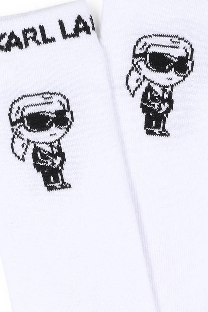 Karl Lagerfeld skarpetki dziecięce z bawełną Z31204 biały SS26
