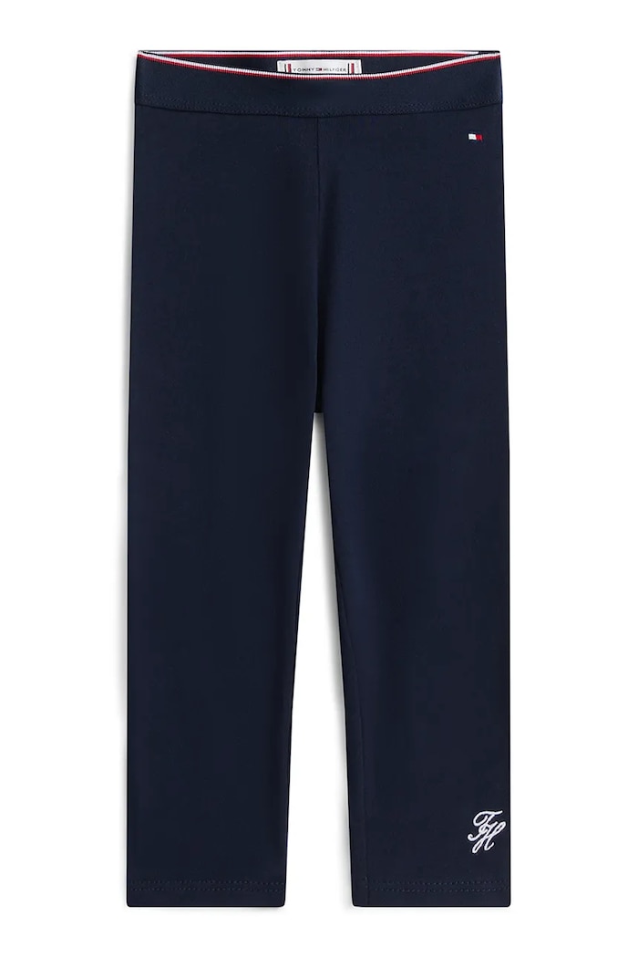 Tommy Hilfiger legginsy niemowlęce z bawełną granatowy KN0KN02392.PPY2