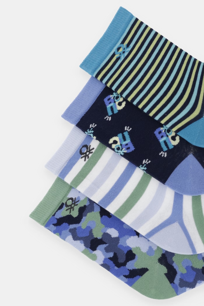 United Colors of Benetton dětské ponožky 4-pack 6AO3R7008.G.Stagionale námořnická modř SS26
