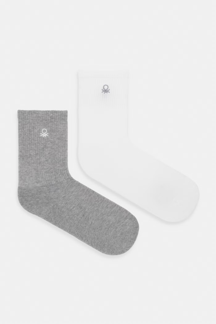 United Colors of Benetton ponožky dětské 2-pack šedá 6AO5R7005.G.Stagionale