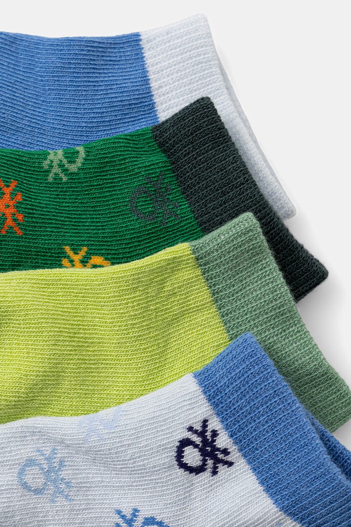United Colors of Benetton șosete pentru copii pachet de 4 6AO5R7009.G.Stagionale albastru SS26
