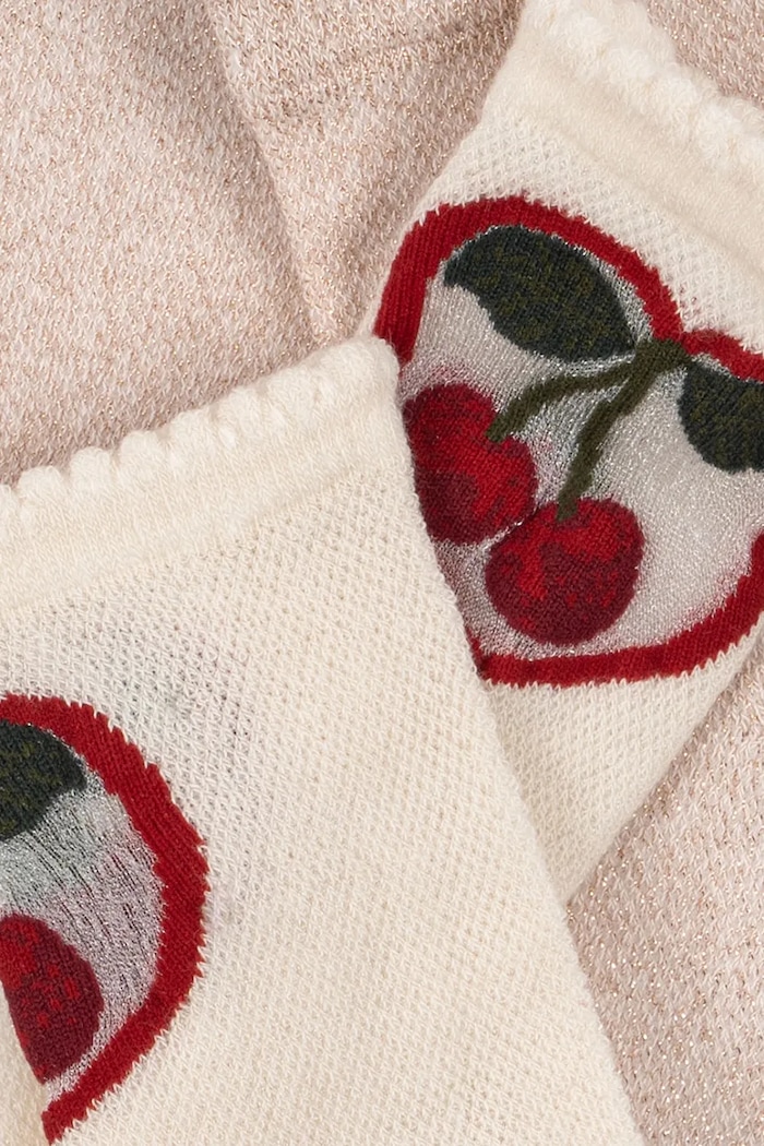 Konges Sløjd čarape za djecu 2 PACK CHERRY ROSE 2-pack KS105215.PPY2 bež SS26