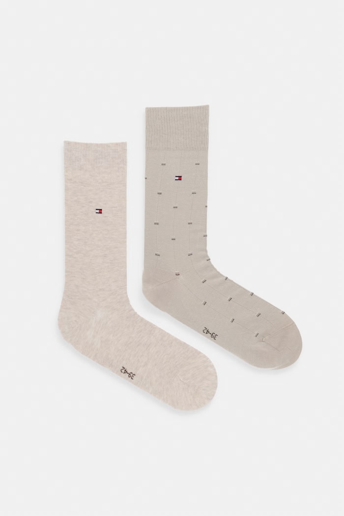 Tommy Hilfiger Κάλτσες Ανδρικές 2-pack μπεζ 701238494