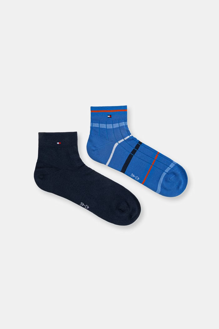Κάλτσες Tommy Hilfiger 2-pack λεπτό μοτίβο μπλε 701238501