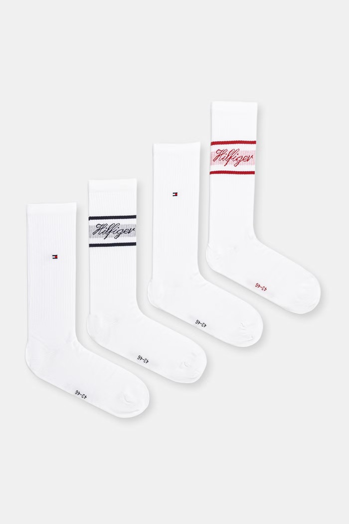 Tommy Hilfiger κάλτσες ανδρικές 4-pack λευκό 701238505