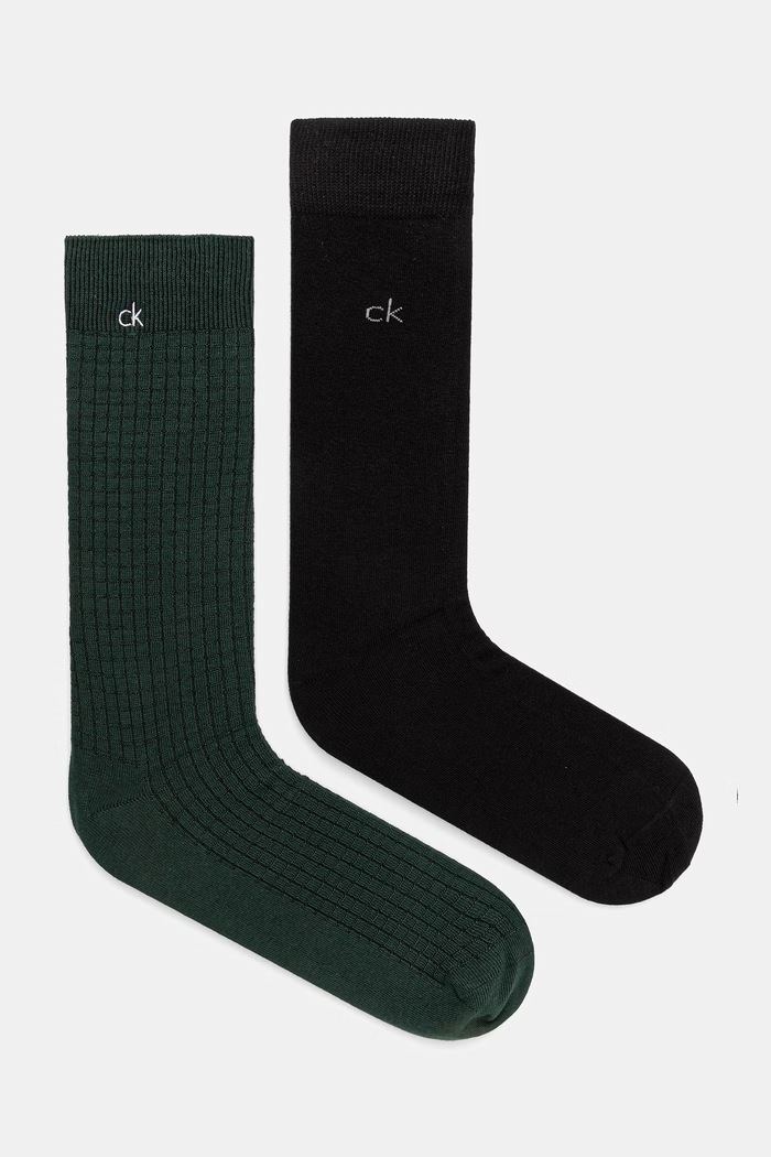 Calvin Klein ponožky pánske 2-pak zelená 701239283