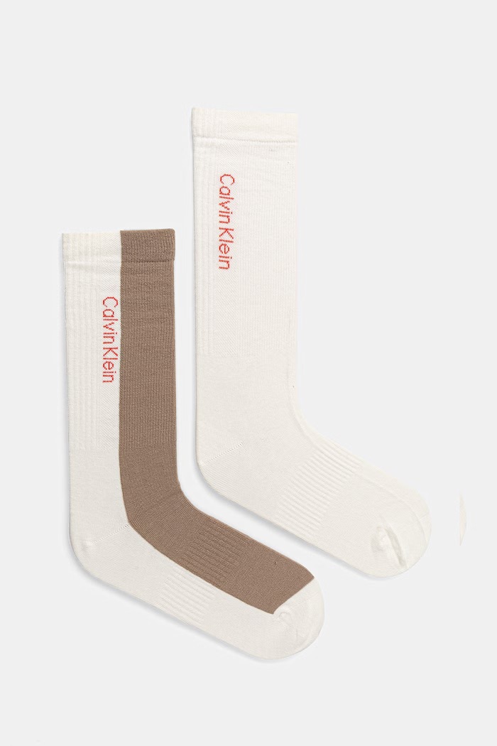 Calvin Klein ponožky pánské 2-pack béžová 701237879