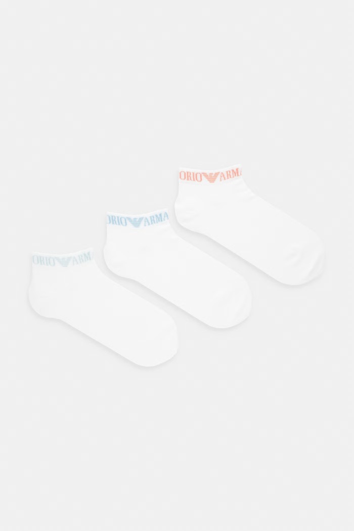 Ponožky Emporio Armani Underwear 3-pak dlhé ponožky biela EM000550.AF20083