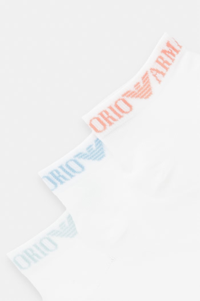 Ponožky Emporio Armani Underwear 3-pak EM000550.AF20083 biela SS26