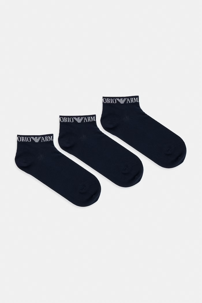 Emporio Armani Underwear skarpetki 3-pack skarpetki długie granatowy EM000550.AF20083