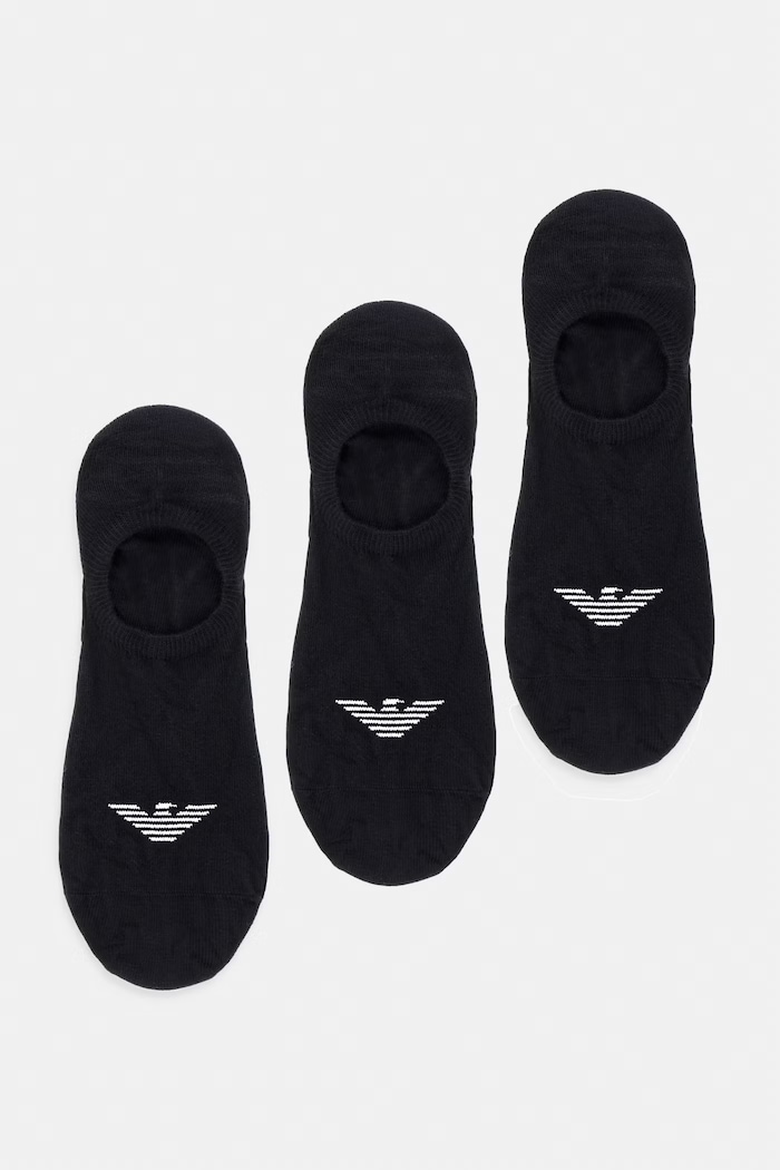 Emporio Armani Underwear skarpetki 3-pack drobny wzór czarny EM000548.AF23600