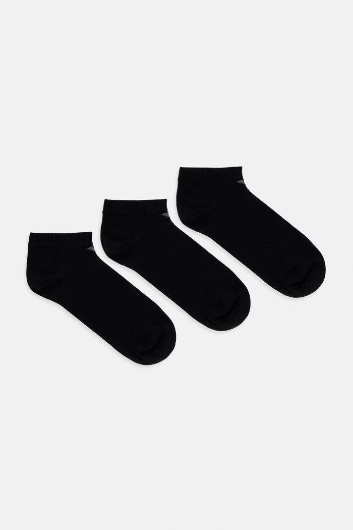 Ponožky Emporio Armani Underwear 3-pak dlhé ponožky čierna EM000550.AF14446