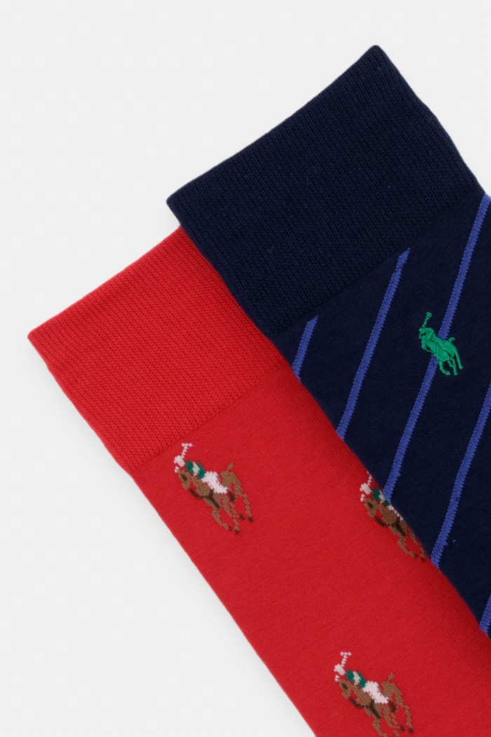 Ponožky Polo Ralph Lauren 2-pak 449P11942 červená SS26