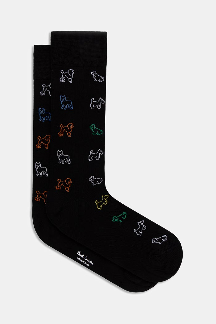 Paul Smith MARIO DOGS Men's socks with cotton black M1A.800MO.U845