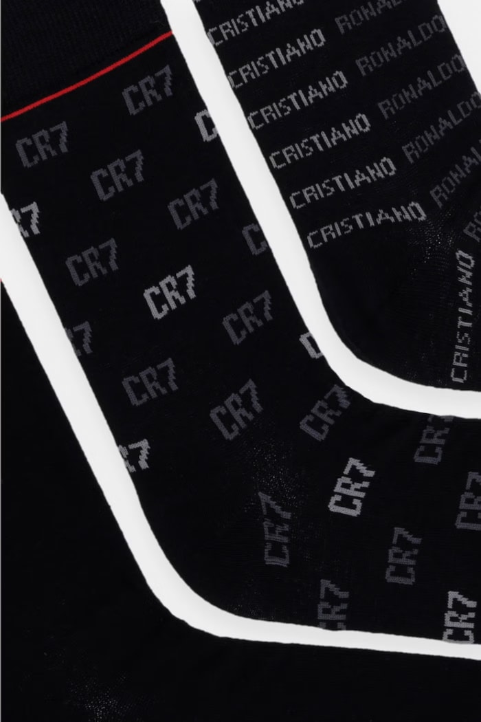 Îmbrăcăminte CR7 Cristiano Ronaldo șosete 3-pack 8273.80.163 negru