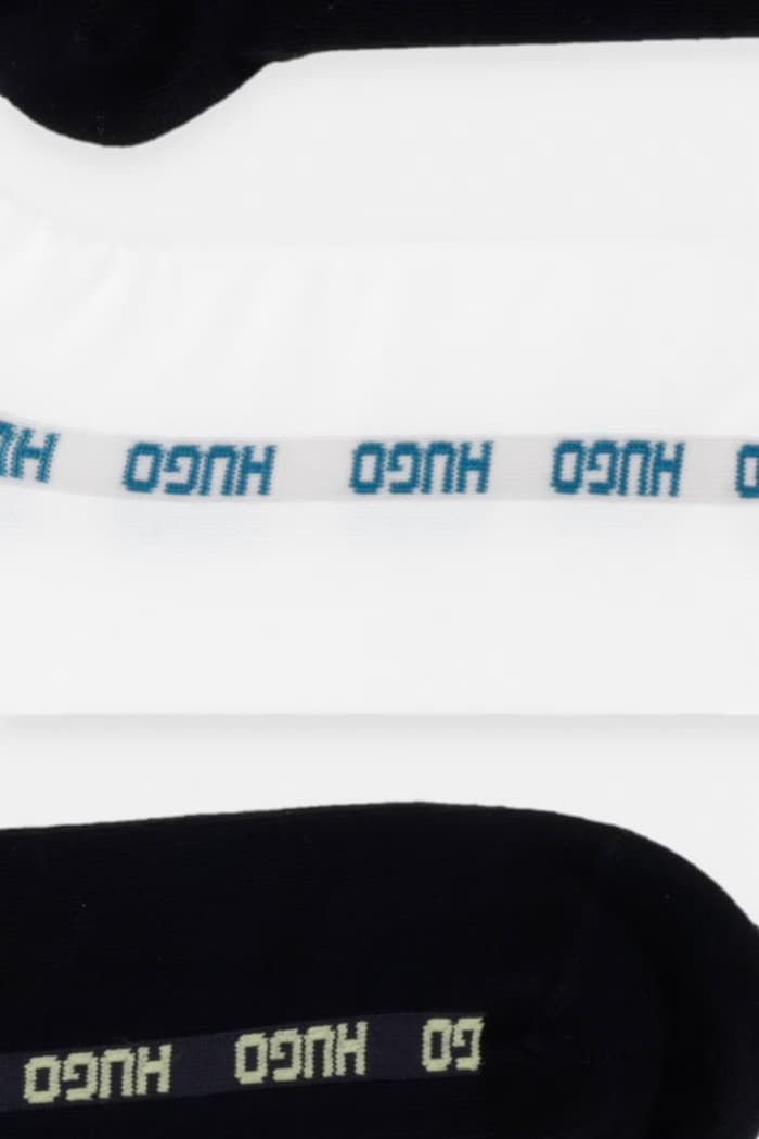 HUGO skarpety męskie 3P AS SIDE TAPE CC 3-pack 50557155 czarny SS26