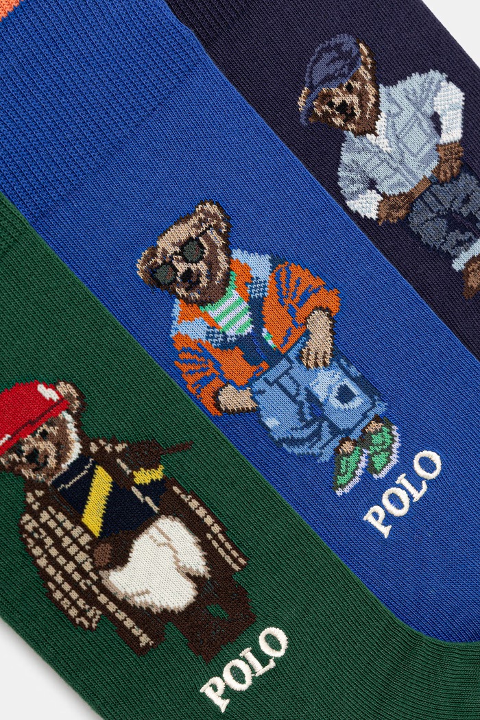 Polo Ralph Lauren BCI COTTON-SSNL BRS GBX-CRW-GFB Ανδρικές κάλτσες 3-pack 449P14712001 πολύχρωμο SS26