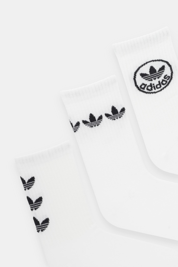 Κάλτσες adidas Originals Trefoil 3-pack JW4043 λευκό SS26