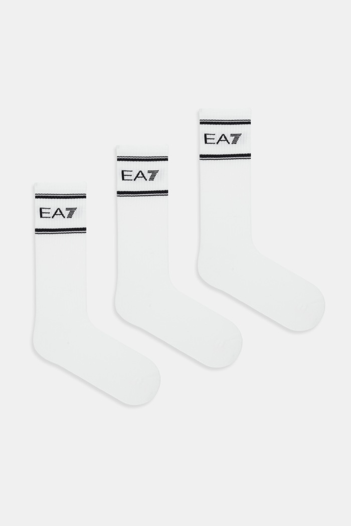 Ponožky EA7 Emporio Armani 3-pack dlouhé ponožky bílá AF18572.7X000381