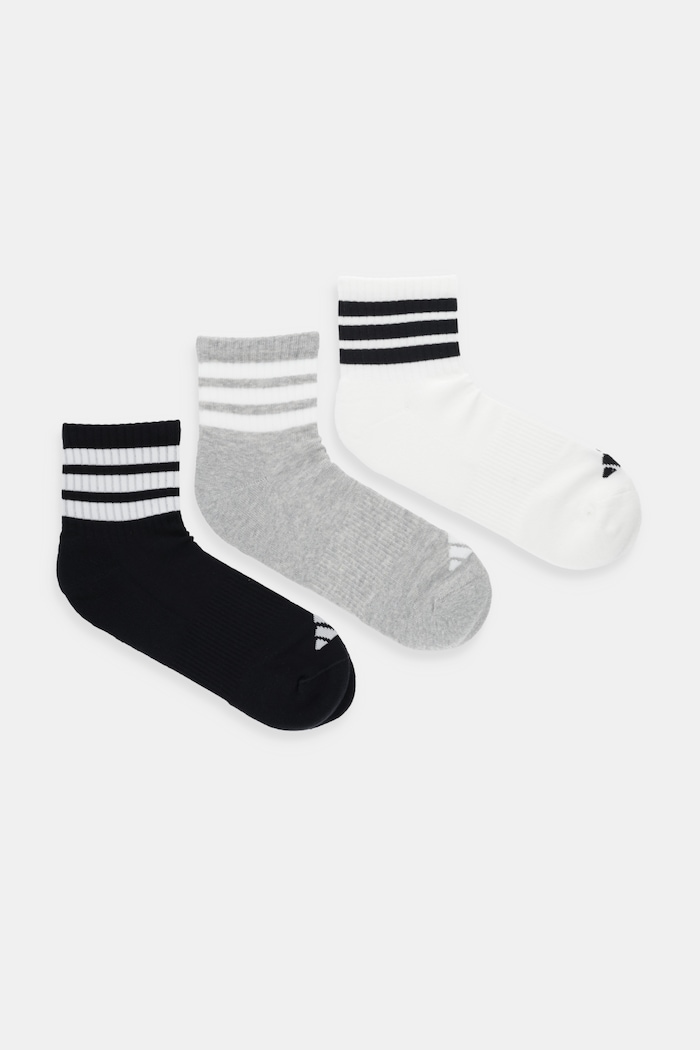 Κάλτσες adidas 3-pack ρίγες γκρί KC9618