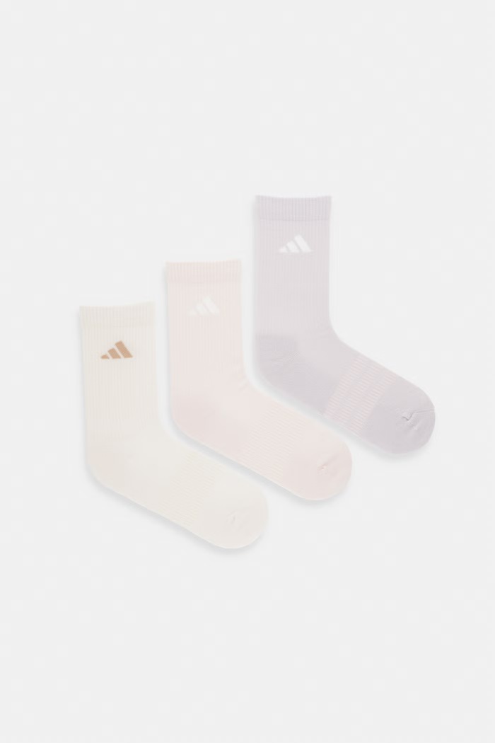 Ponožky adidas 3-pak nášivka béžová KC9621