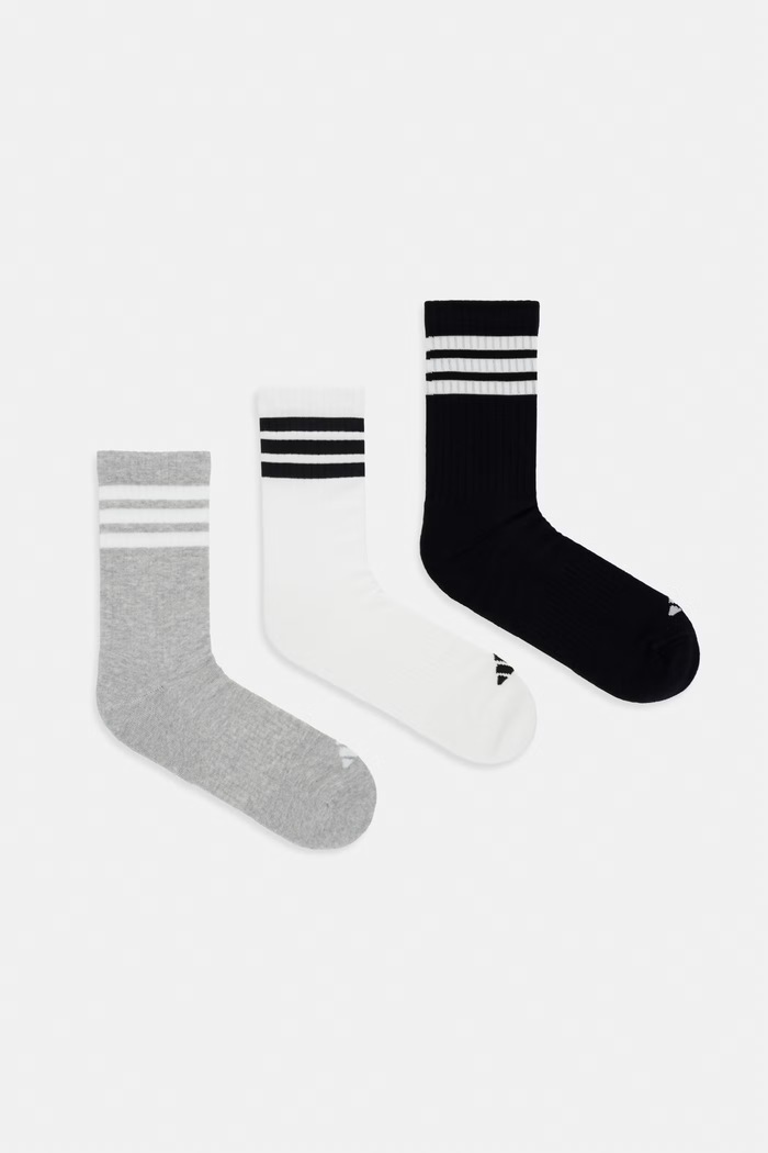 Ponožky adidas 3-pak melanž sivá KC9640